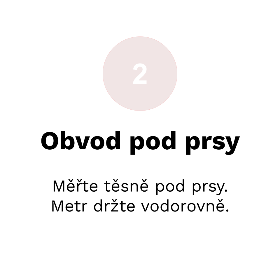 Obvod pod prsy – pokyny k měření