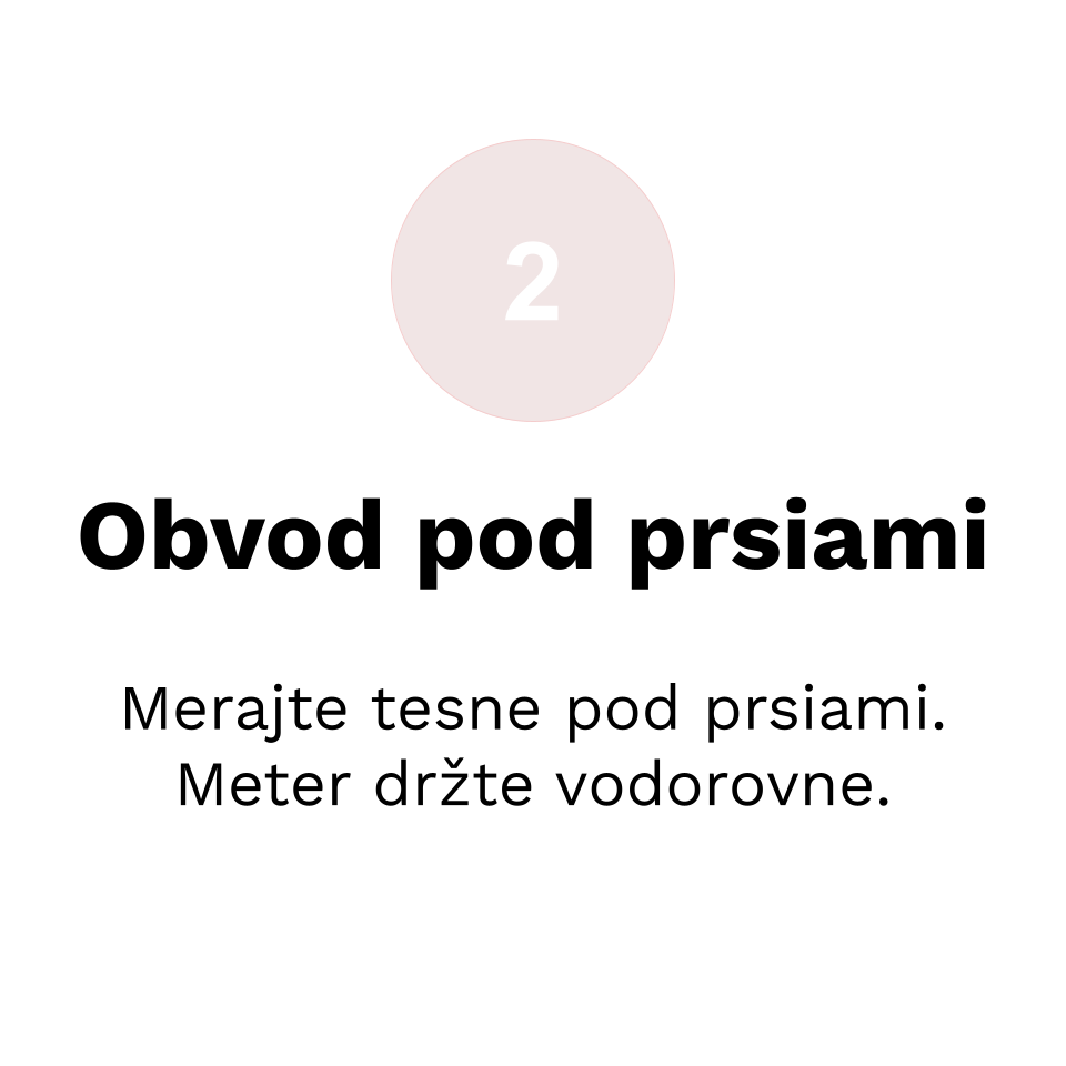 Obvod pod prsiami – pokyny na meranie