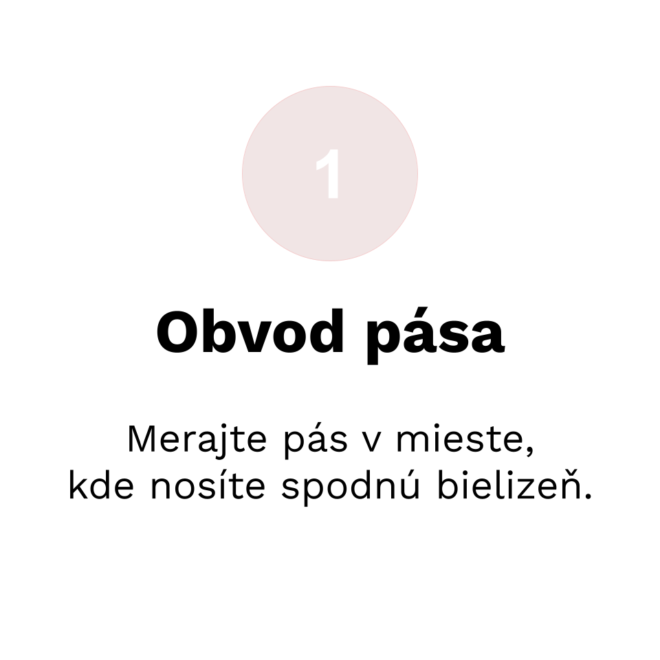 Obvod pása – pokyny na meranie dámskeho oblečenia