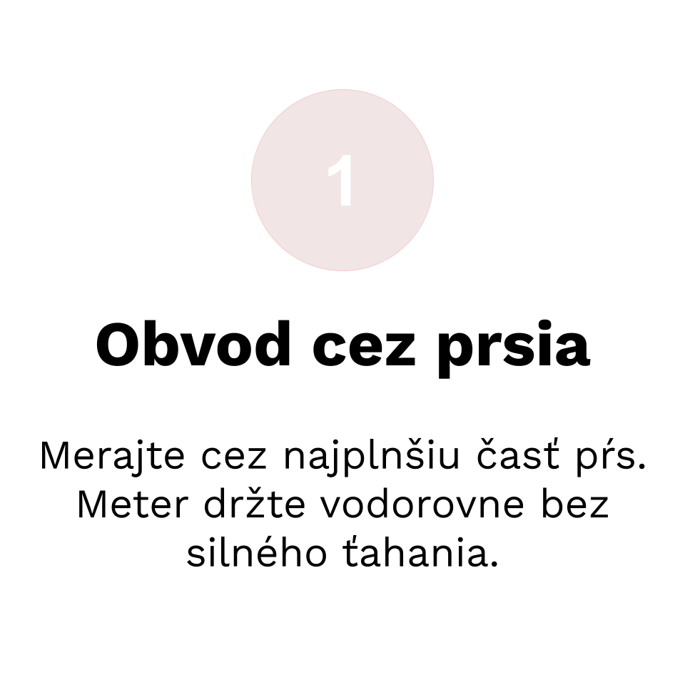 Obvod cez prsia – pokyny na meranie veľkosti košíka
